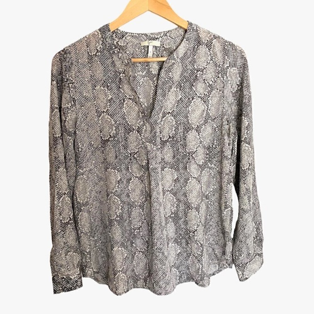 Joie Peterson B. Silk Snake Print Blouse Small